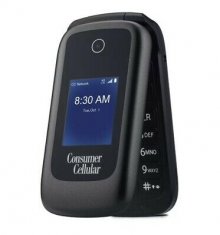 Consumer Cellular Postpaid Link Flip Phone (512MB) - Black Consumer Cellular Postpaid Link Flip Phone (512MB) - Black